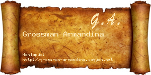 Grossman Armandina névjegykártya